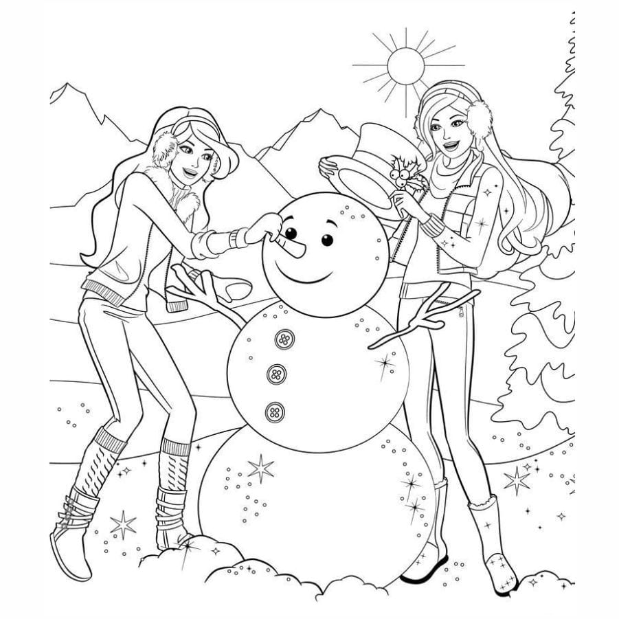 Barbie coloring pages to print version 2