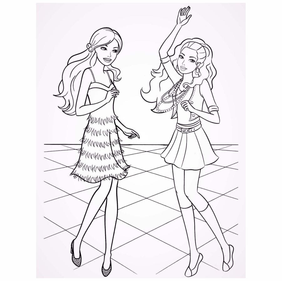 Barbie coloring pages to print version 3