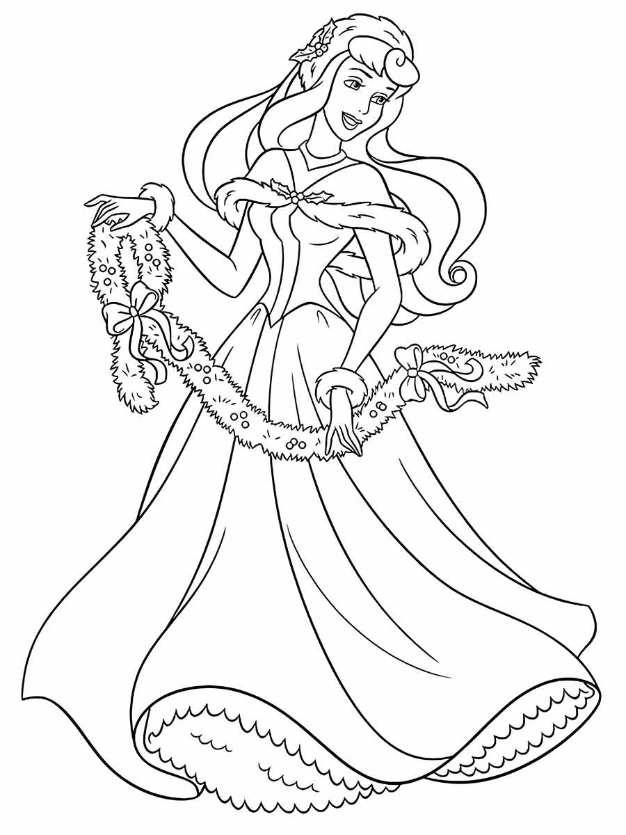 beautiful princess coloring page