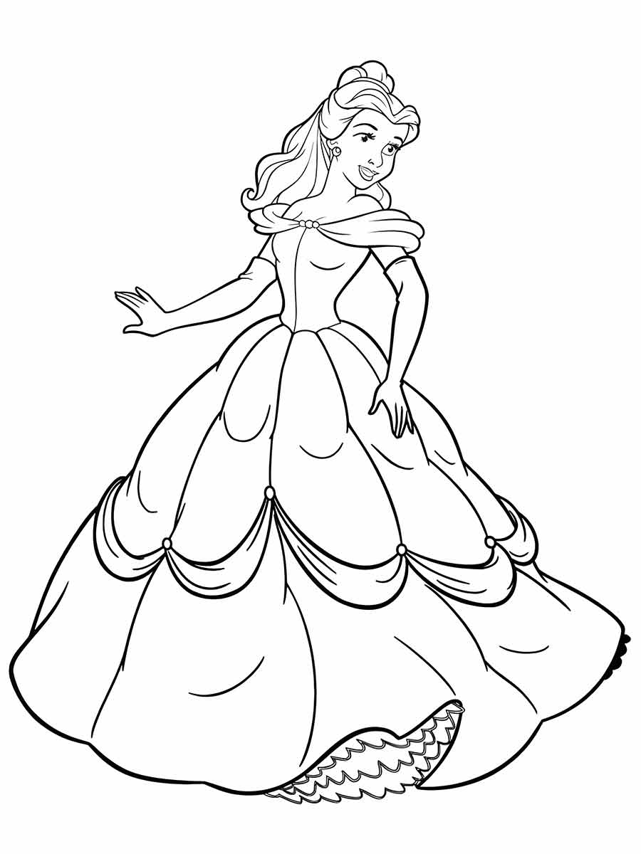 belle coloring page