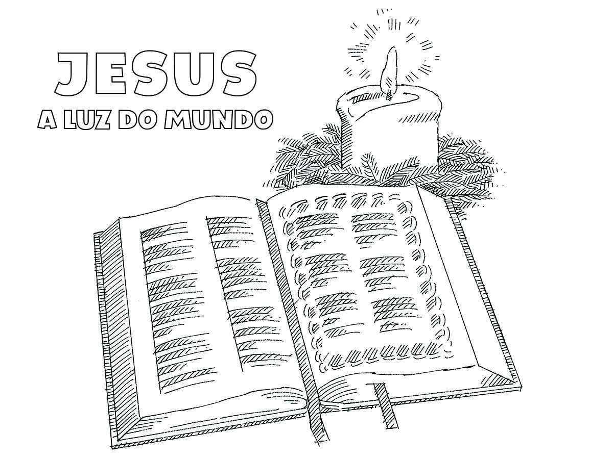 New Testament Bible: Jesus and the Light Coloring Page