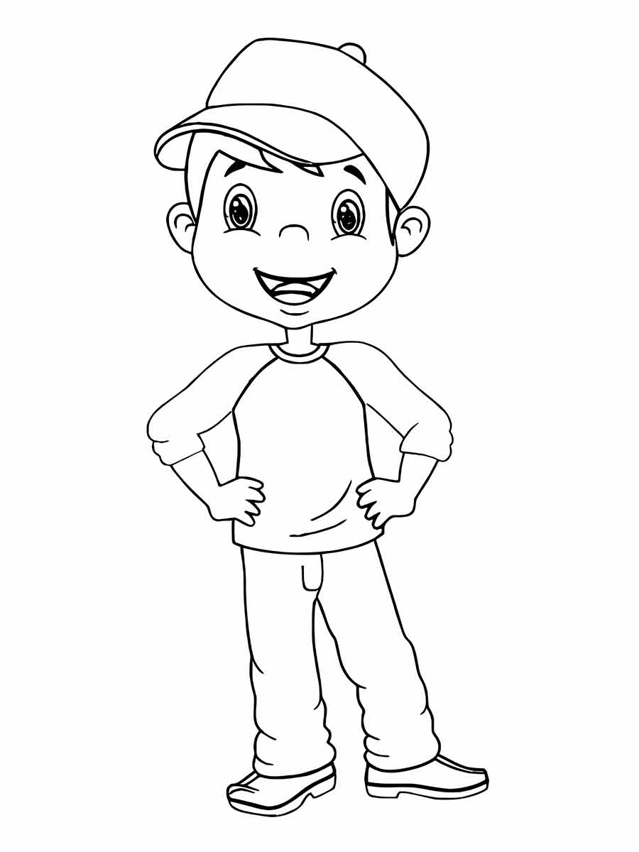 Boy coloring page - 1