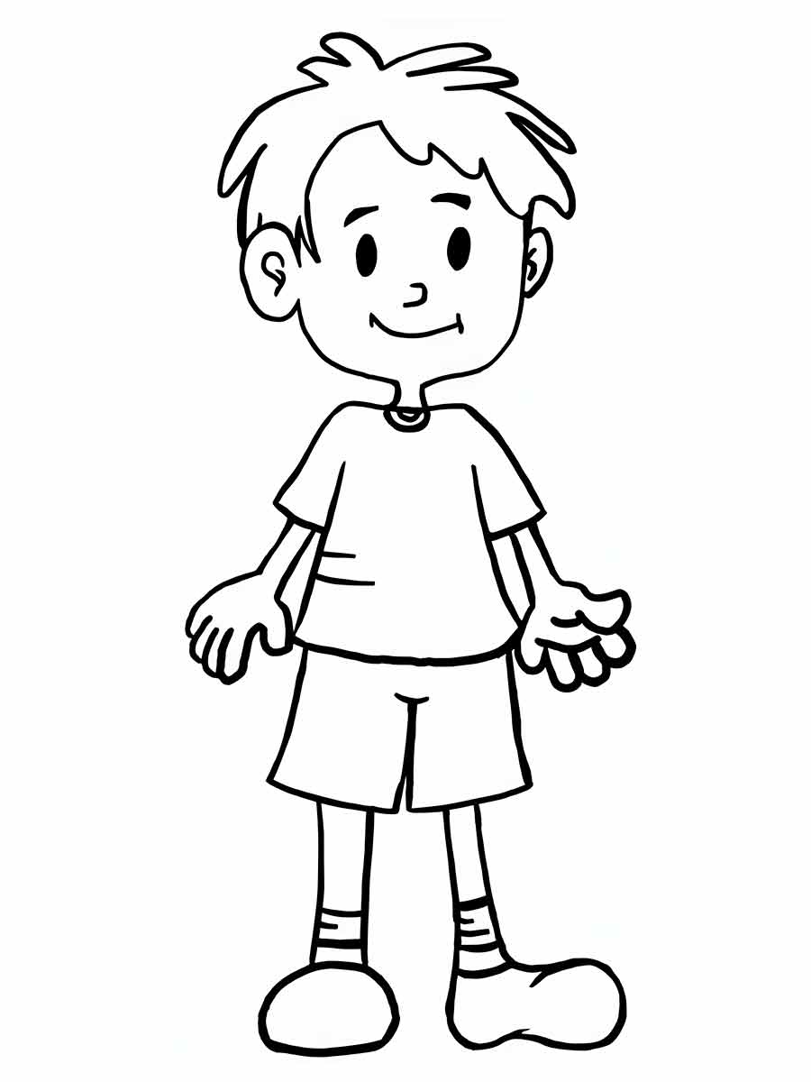 Boy coloring page - 3