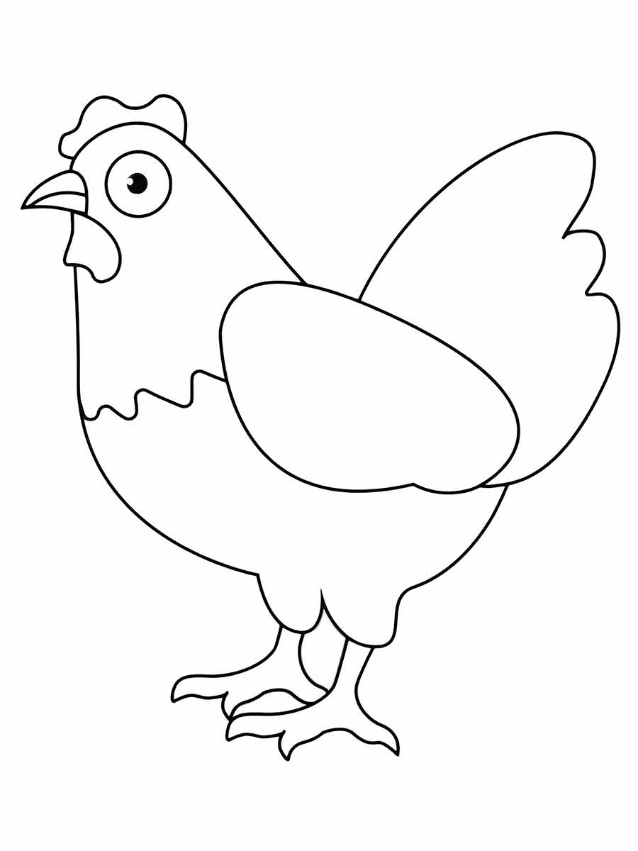 Chicken Coloring Page