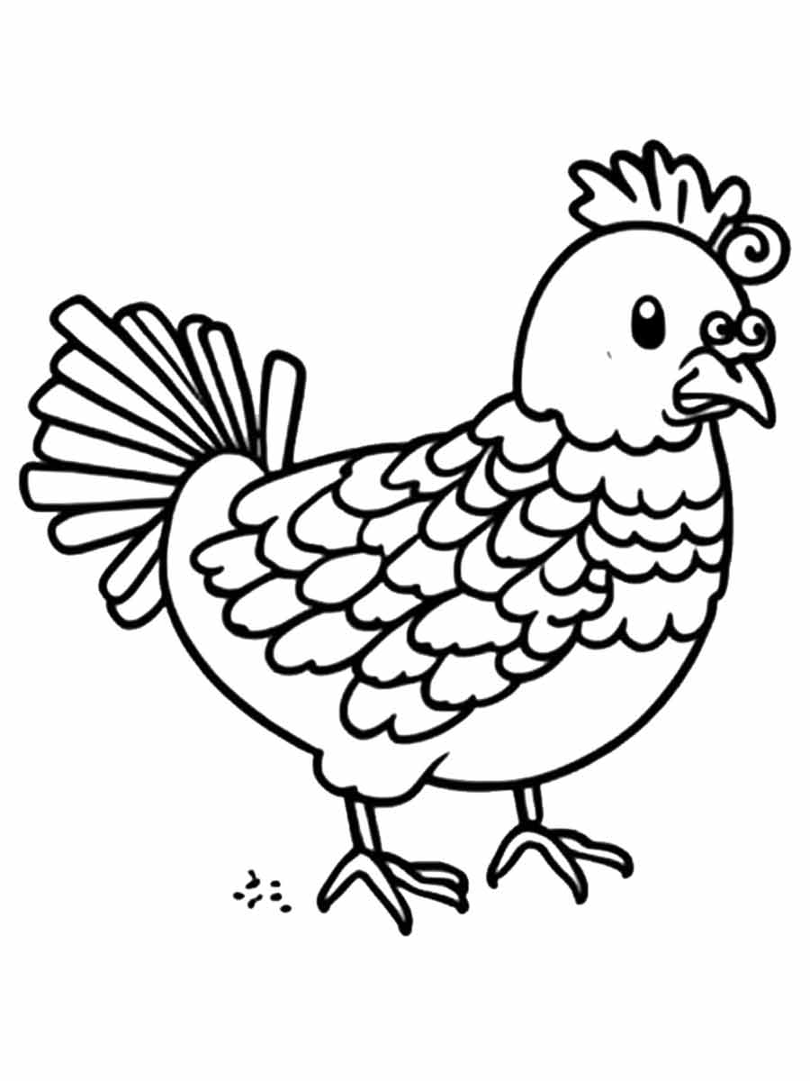 Chicken Coloring Page