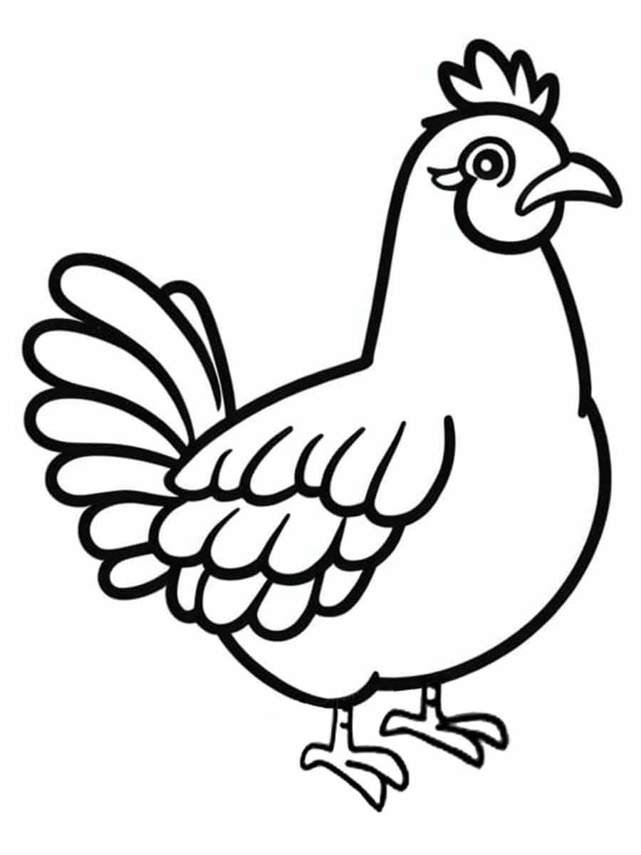 Chicken Coloring Page Printable