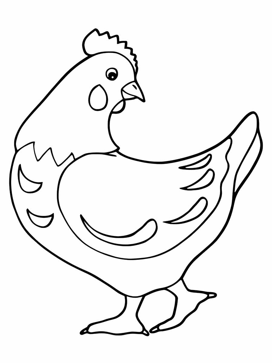 Chicken Coloring Page