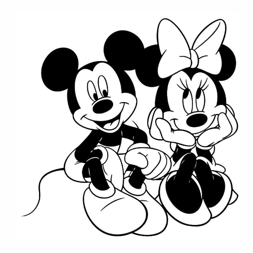 Coloring Drawing of Minnie 11