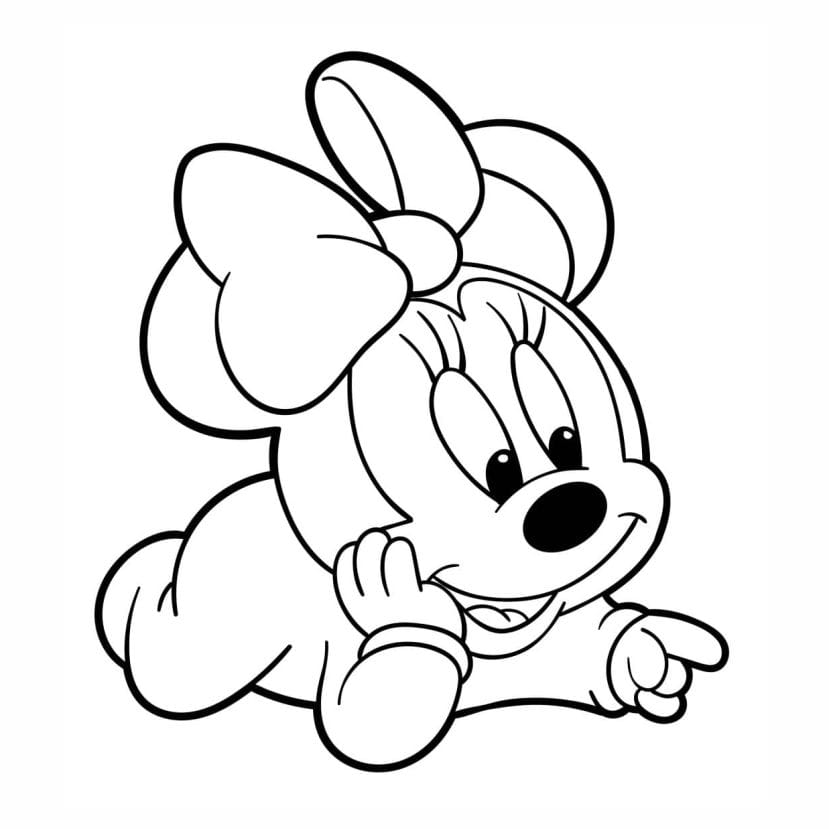 Coloring Drawing of Minnie 3