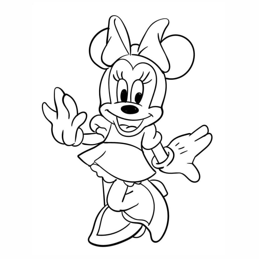 Coloring Drawing of Minnie 5