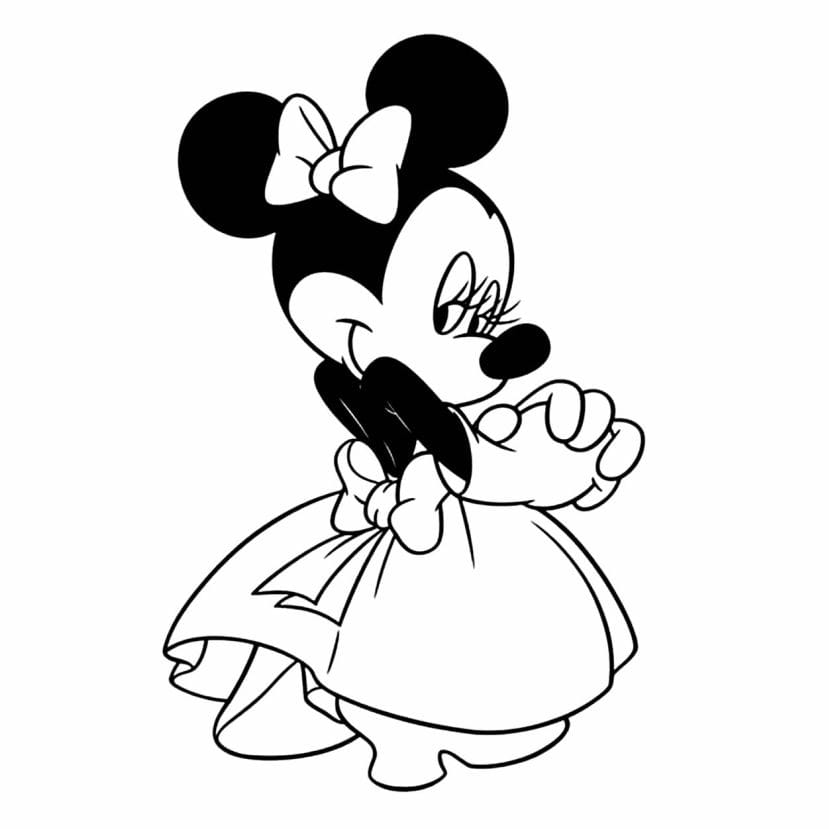 Coloring Drawing of Minnie 55