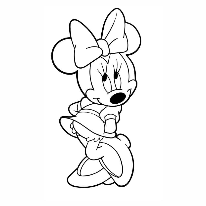 Coloring Drawing of Minnie 6