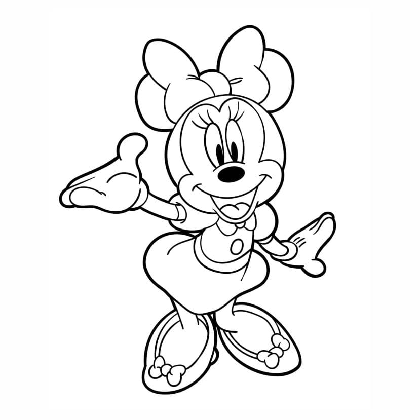 Coloring Drawing of Minnie 8