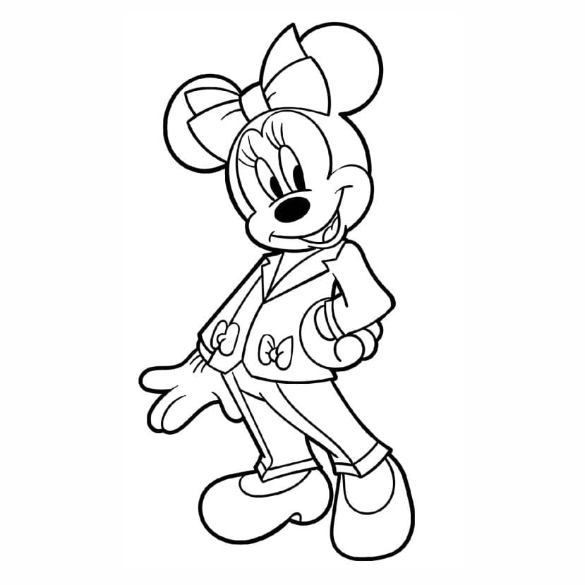 Coloring Drawing of Minnie