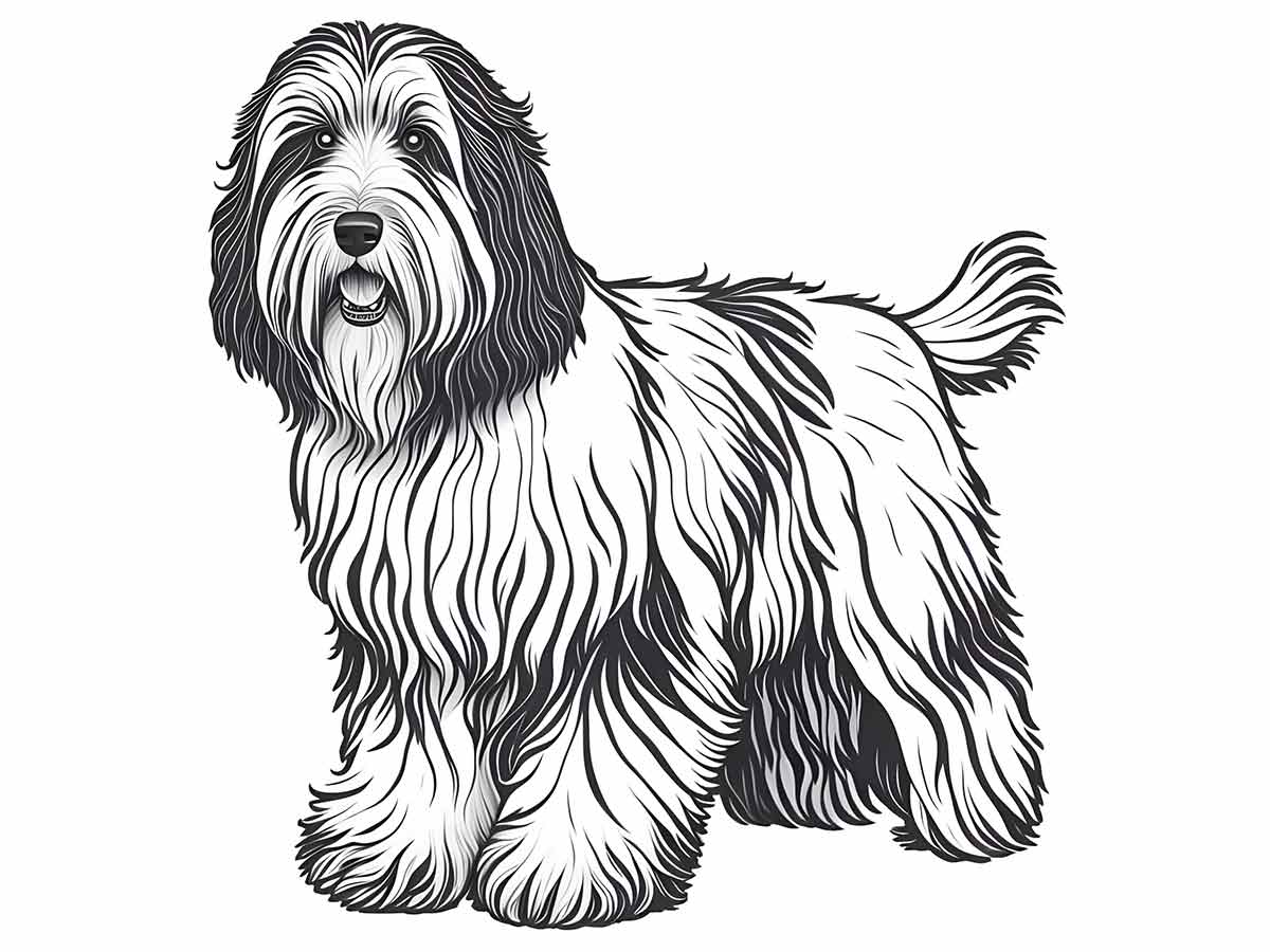 Bearded Collie coloring page