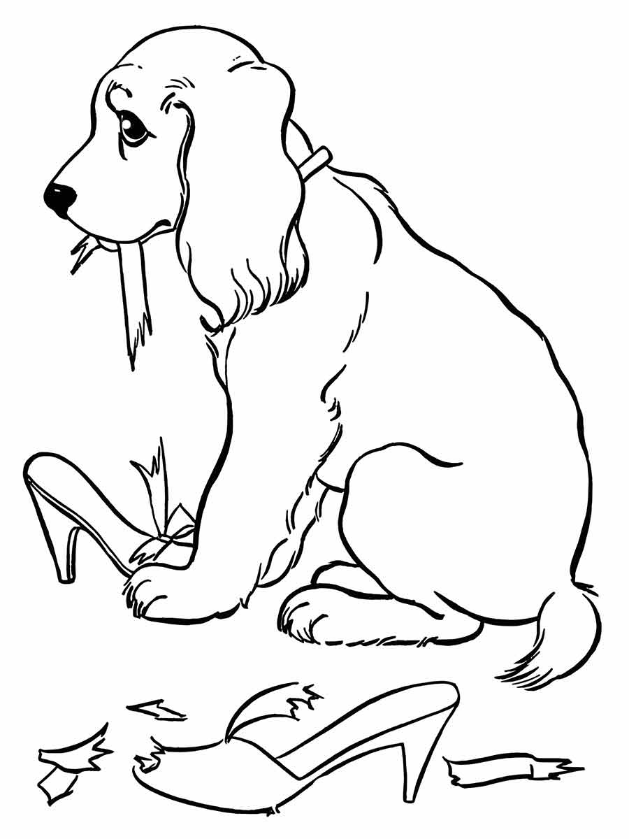 Dog coloring page to print