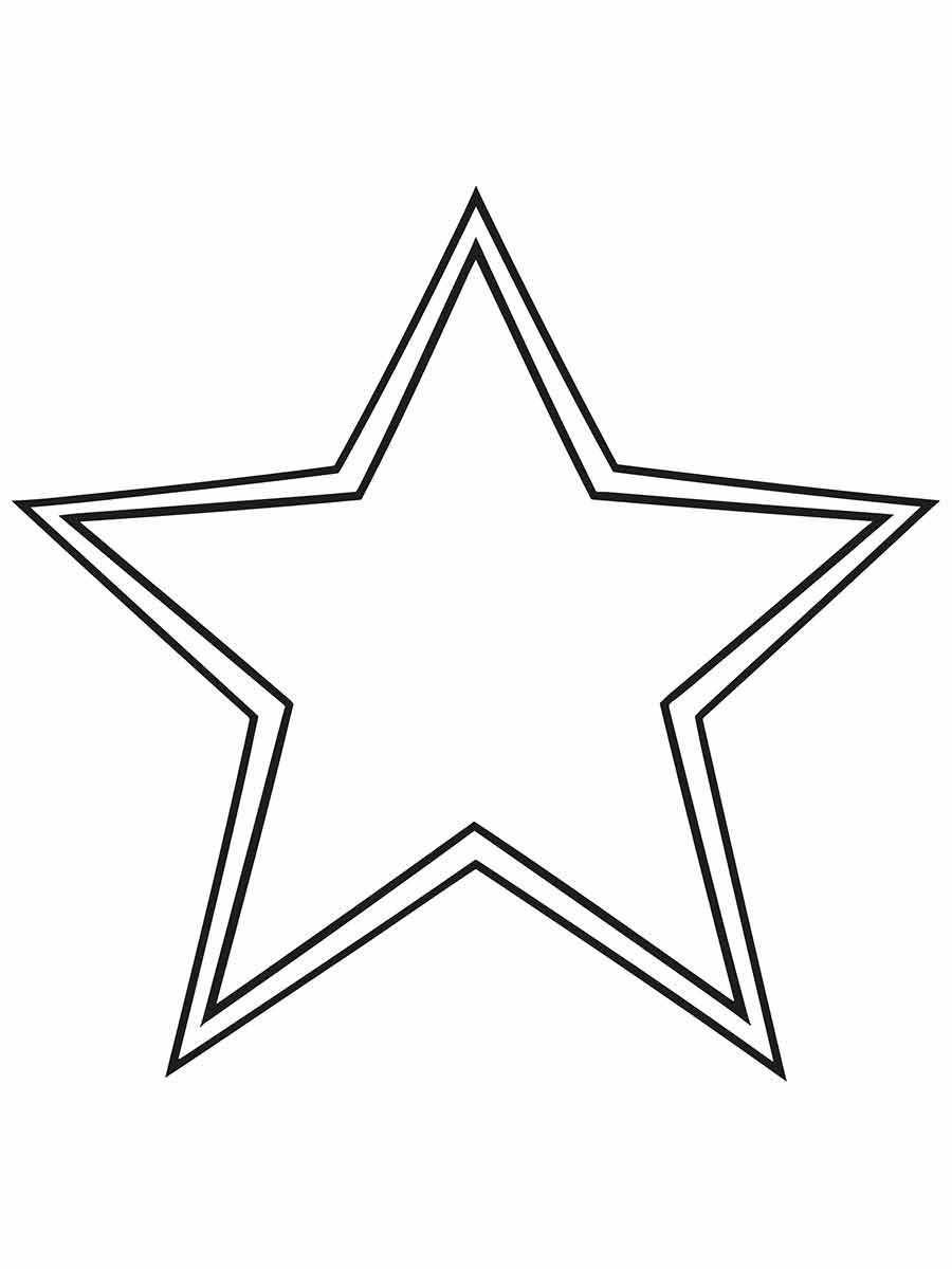 Crayon star coloring page