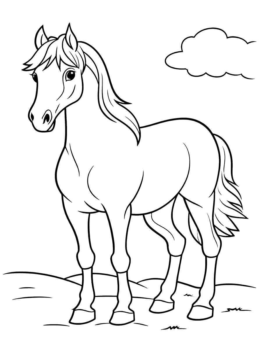 Creative Horse Coloring Page