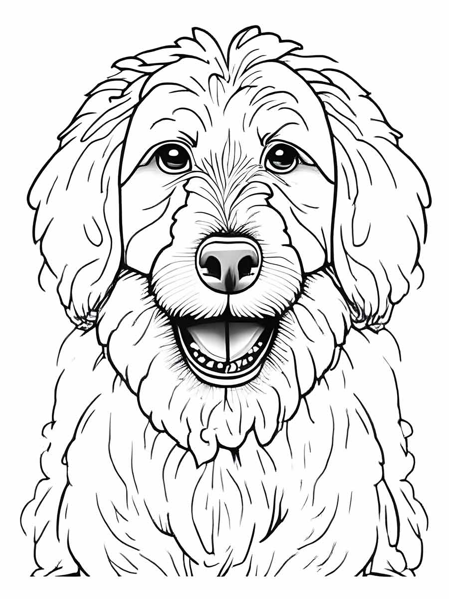 Cute dog coloring page