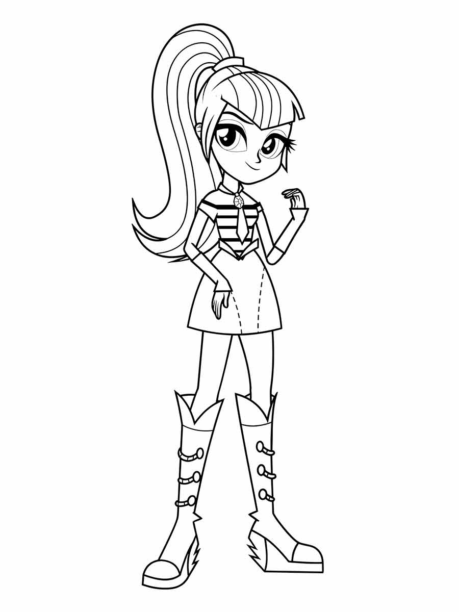 Cute girl coloring page.