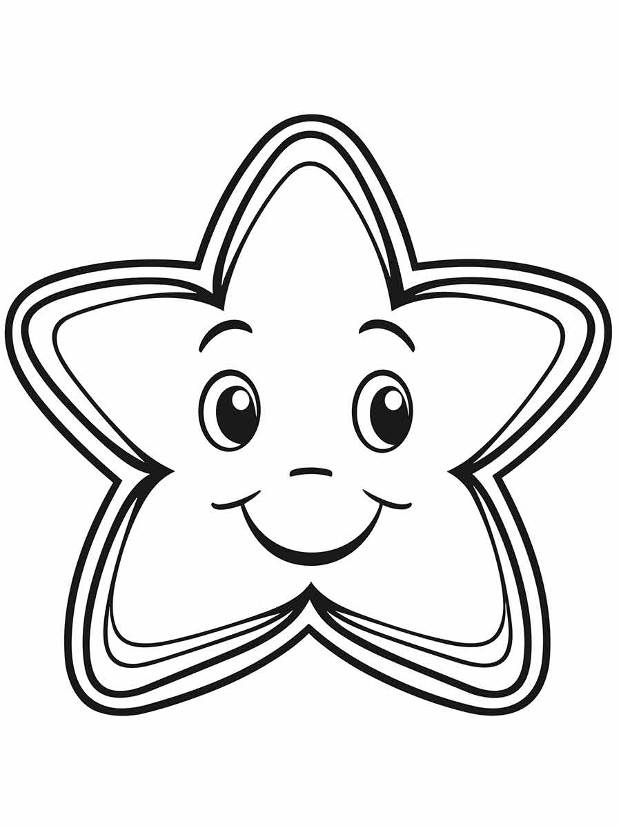 Cute starfish coloring page