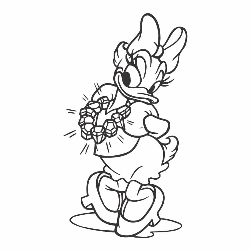 Daisy Duck Coloring Page