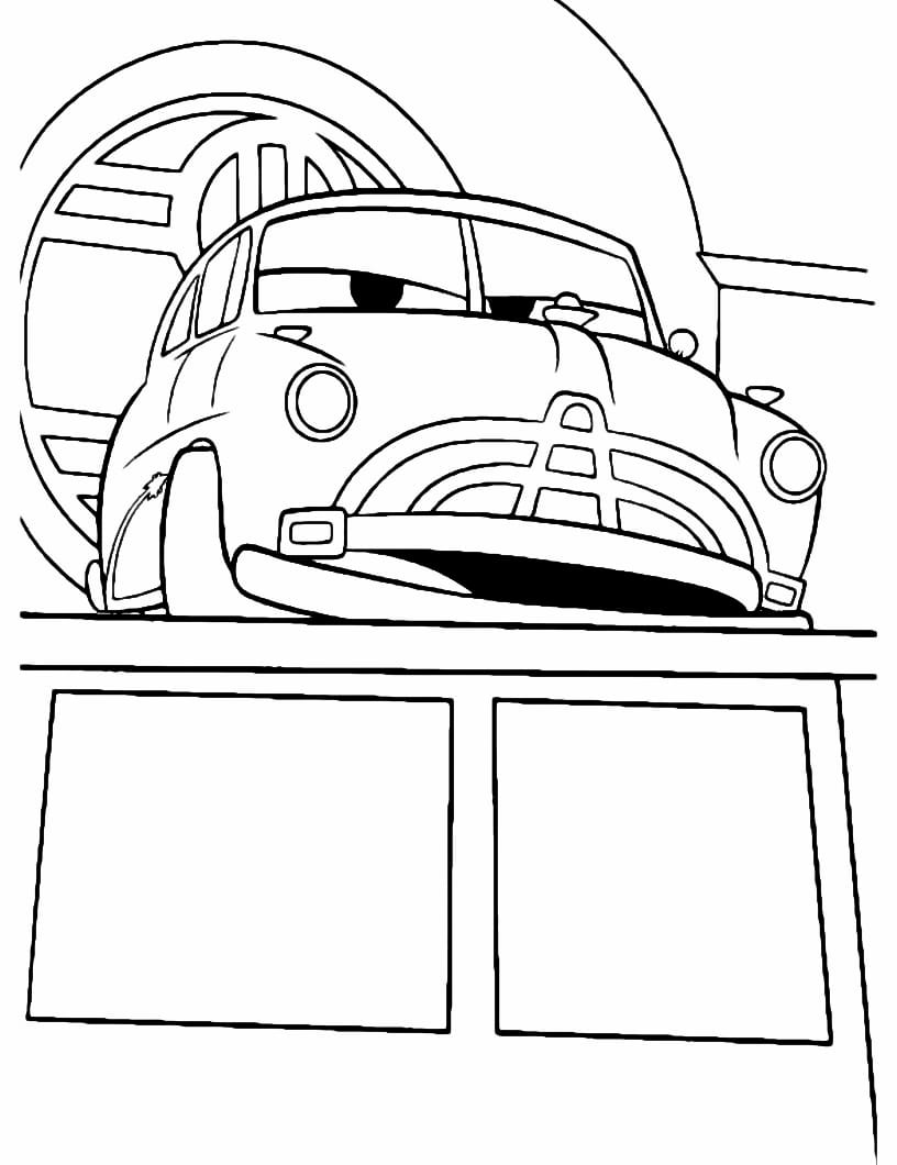 Disney car coloring page.