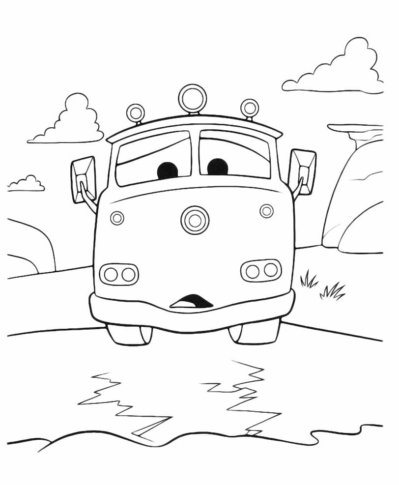 Disney car coloring page.