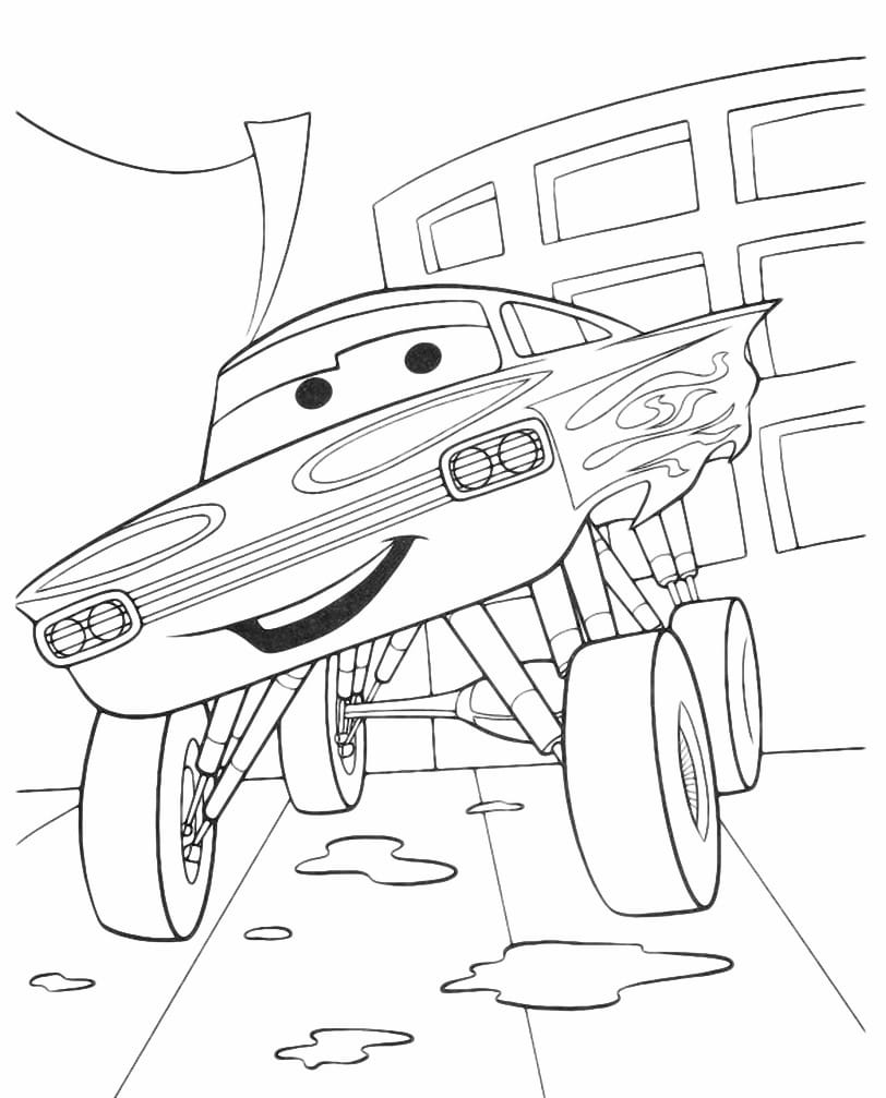 Disney car coloring page.