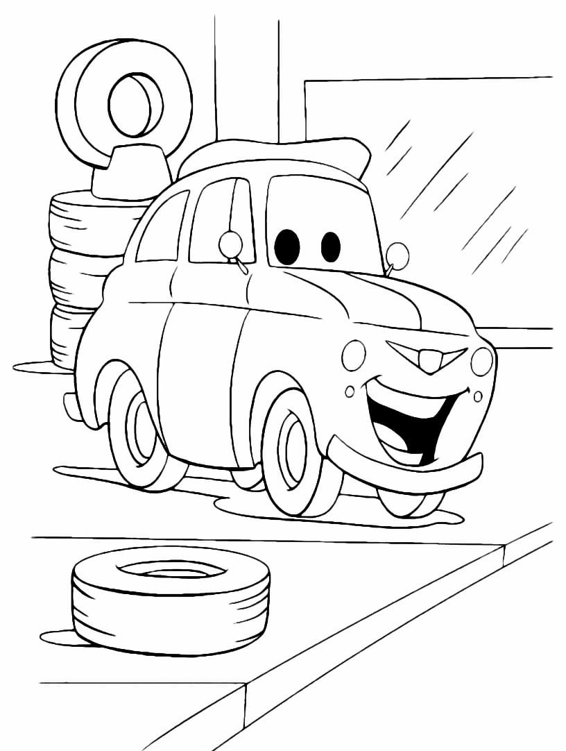 Disney car coloring page.