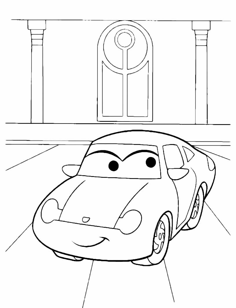 Disney car coloring page.