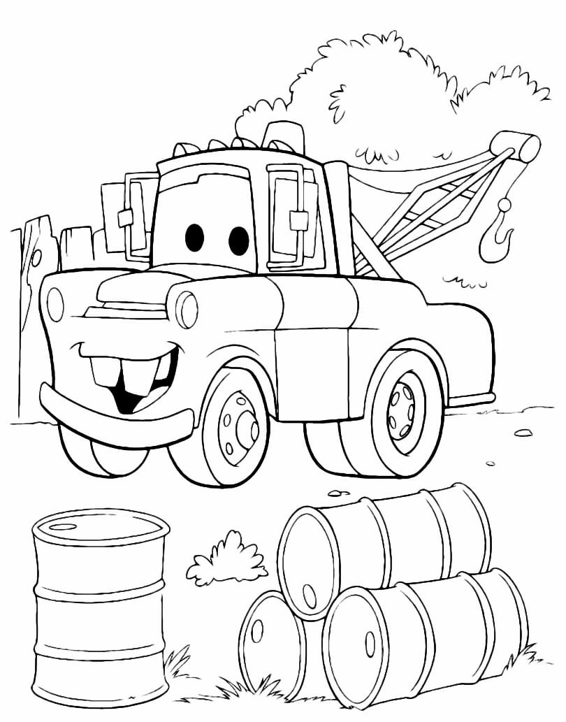 Disney car coloring page.