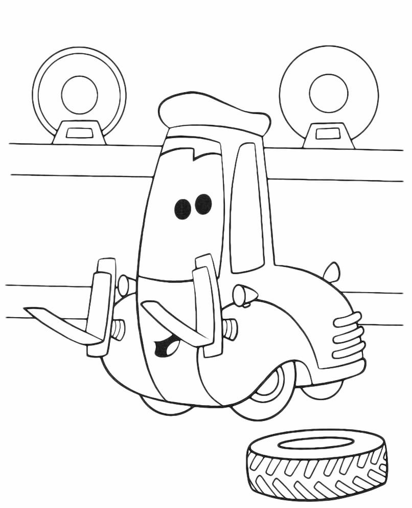 Disney car coloring page.