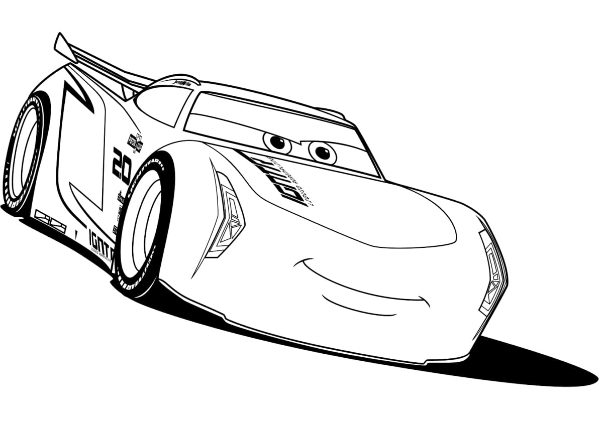 Disney car coloring page.