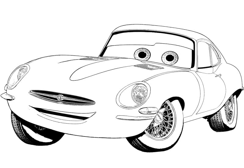 Disney car coloring page.