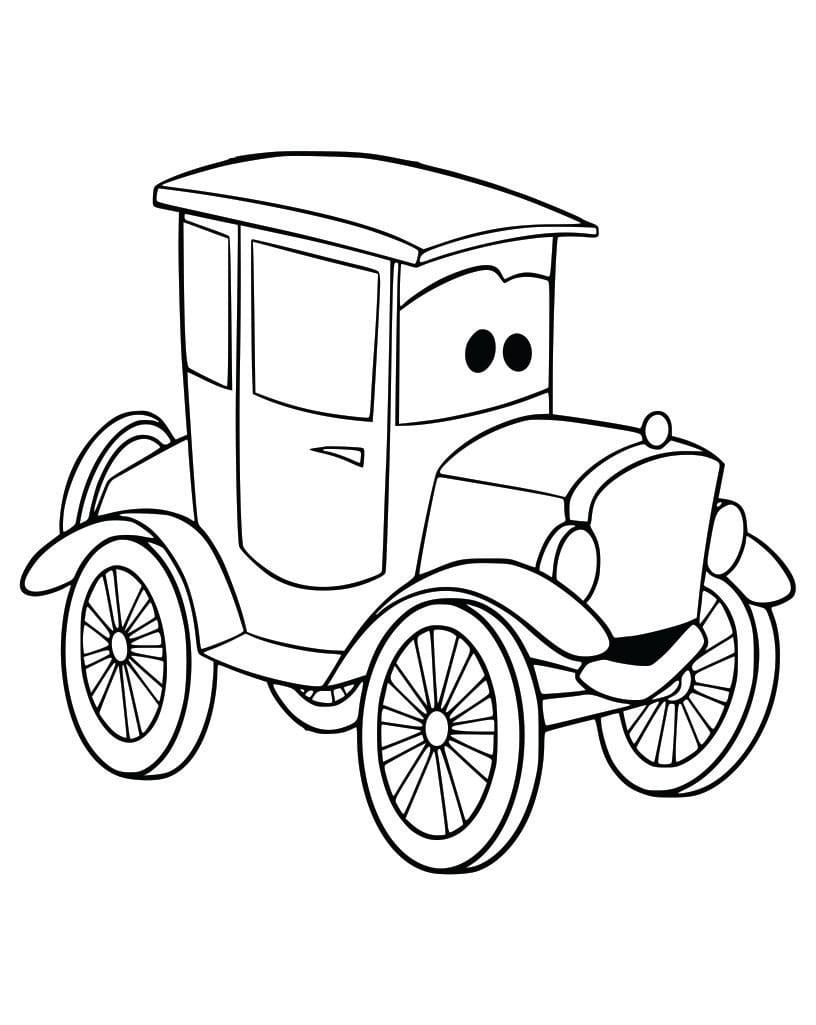 Disney car coloring page.