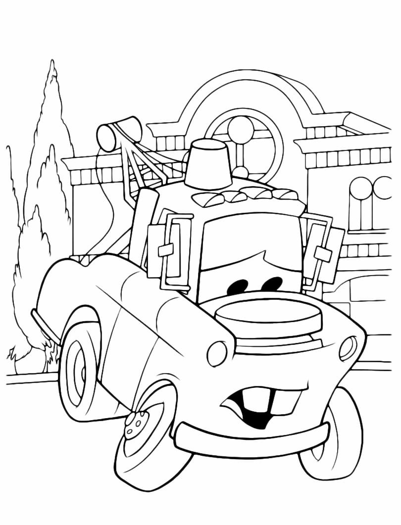 Disney car coloring page.