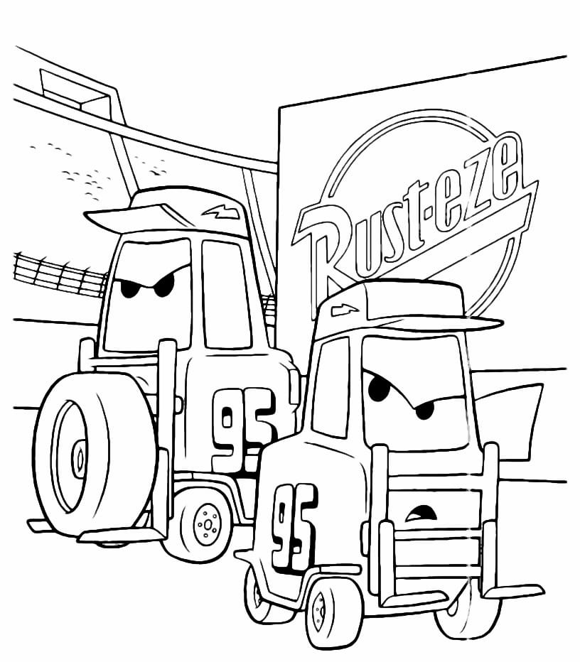 Disney Cars coloring page.