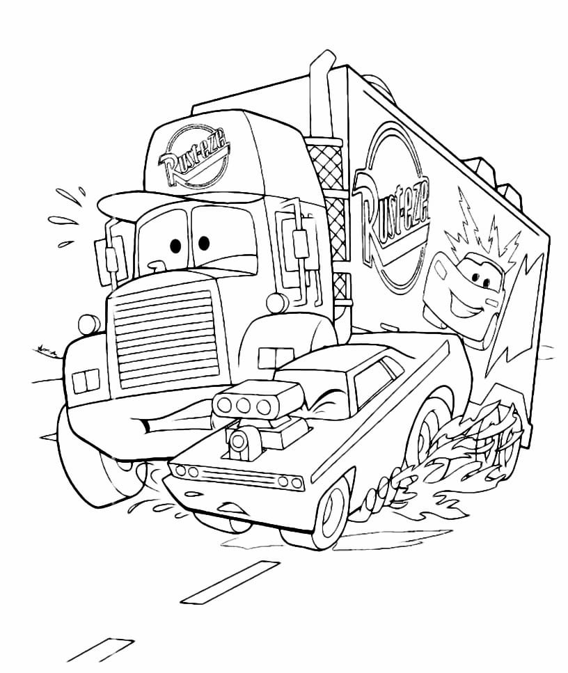 Disney Cars coloring page.