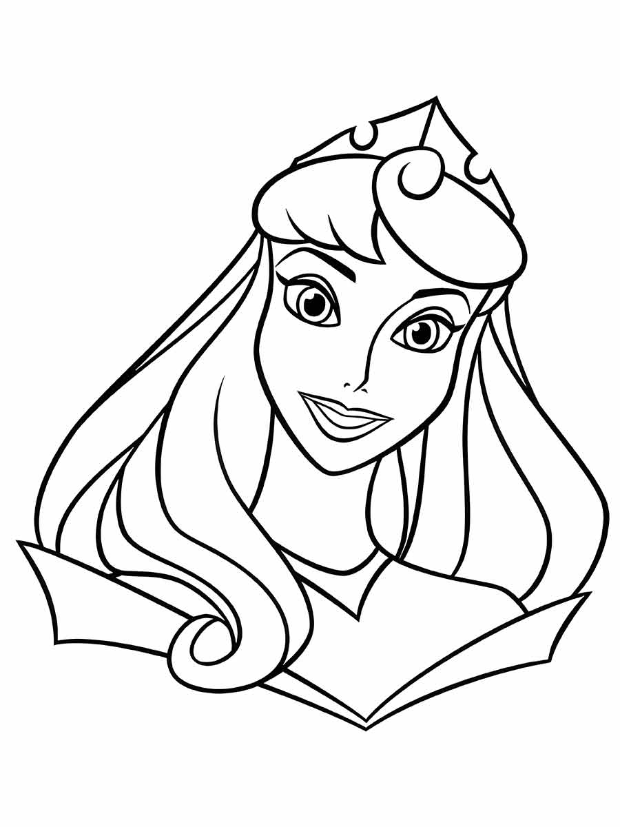 easy disney princess face to color