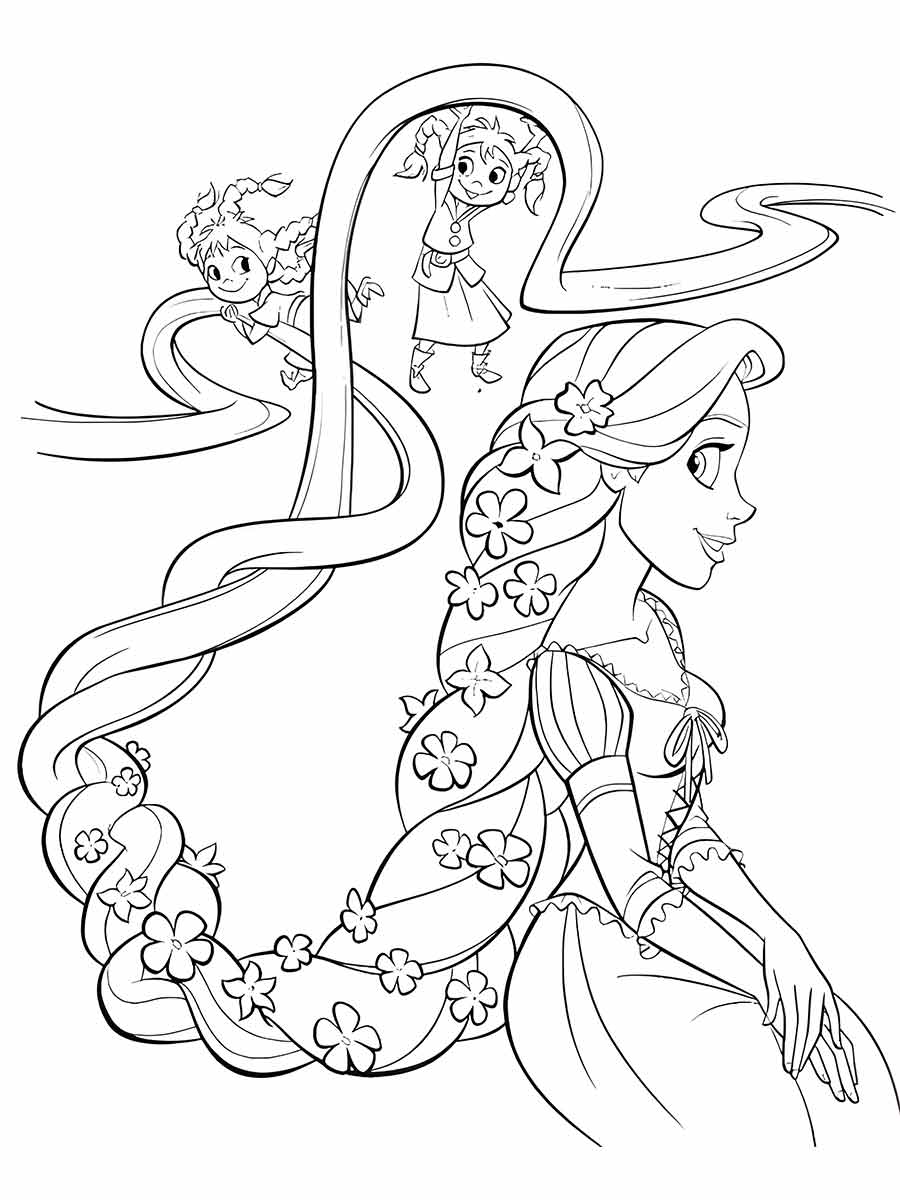 rapunzel coloring page