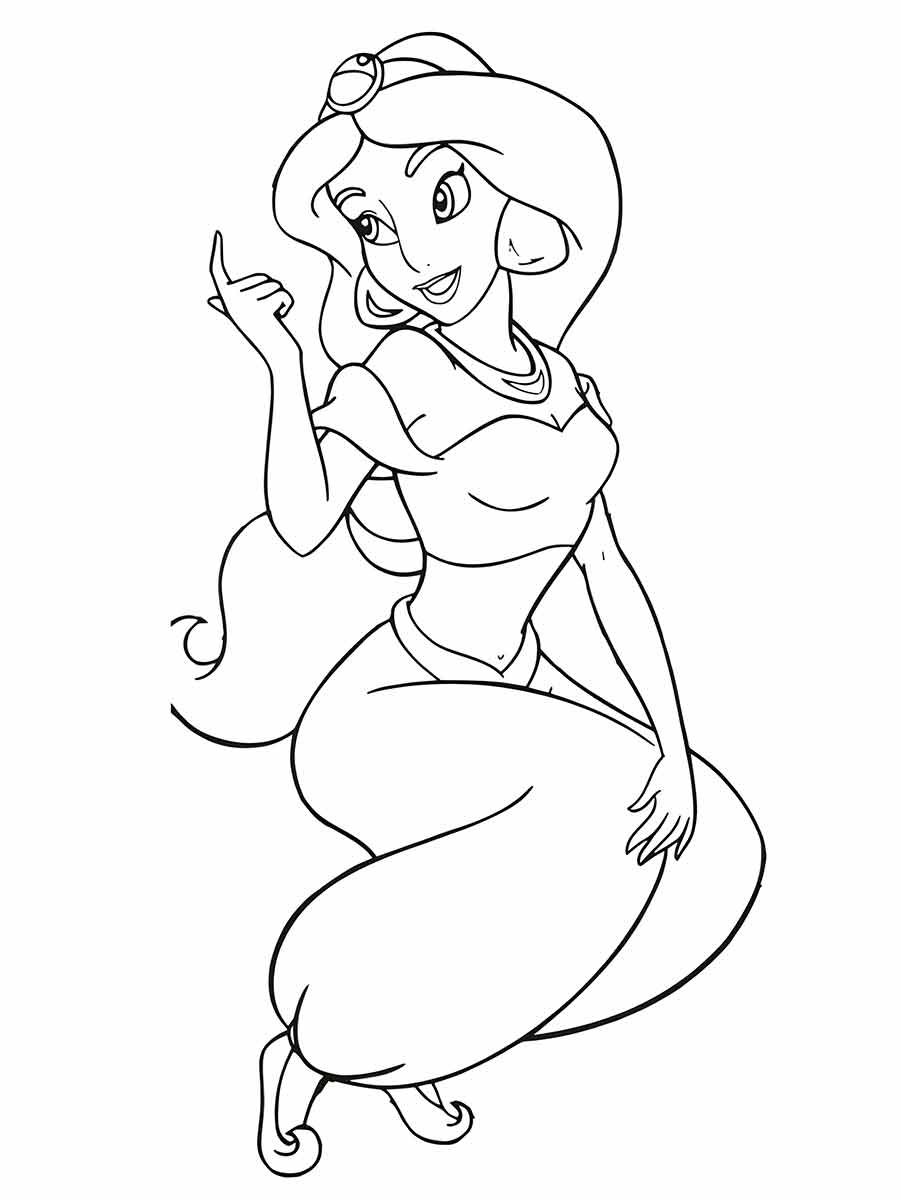 easy disney princess coloring page