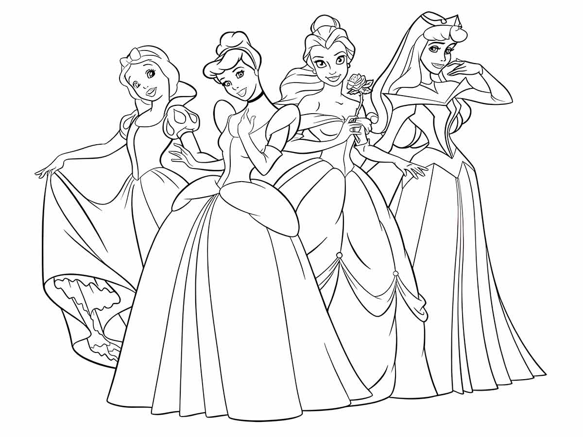 disney princesses to color 1