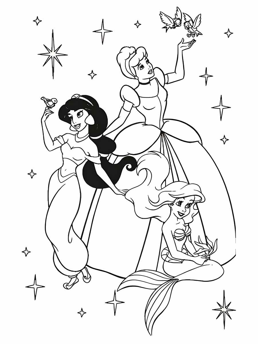 disney princesses to color 12