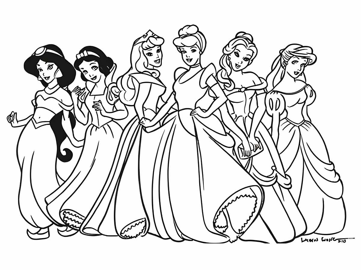 disney princesses to color 2