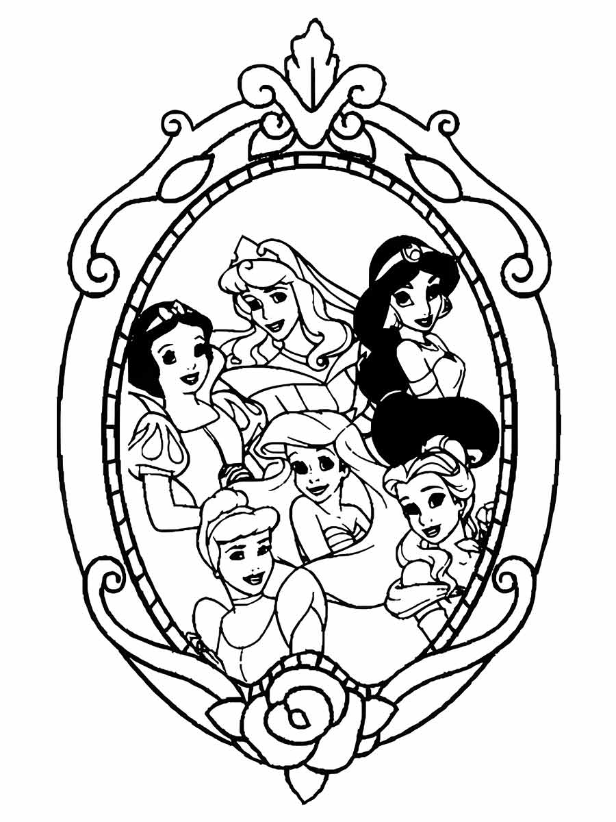 disney princesses to color 3