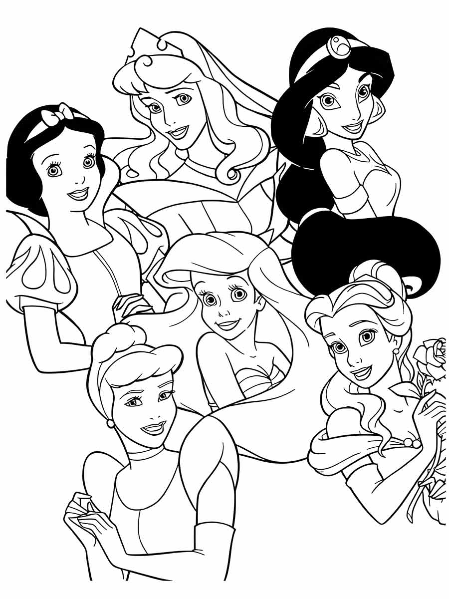 disney princesses to color