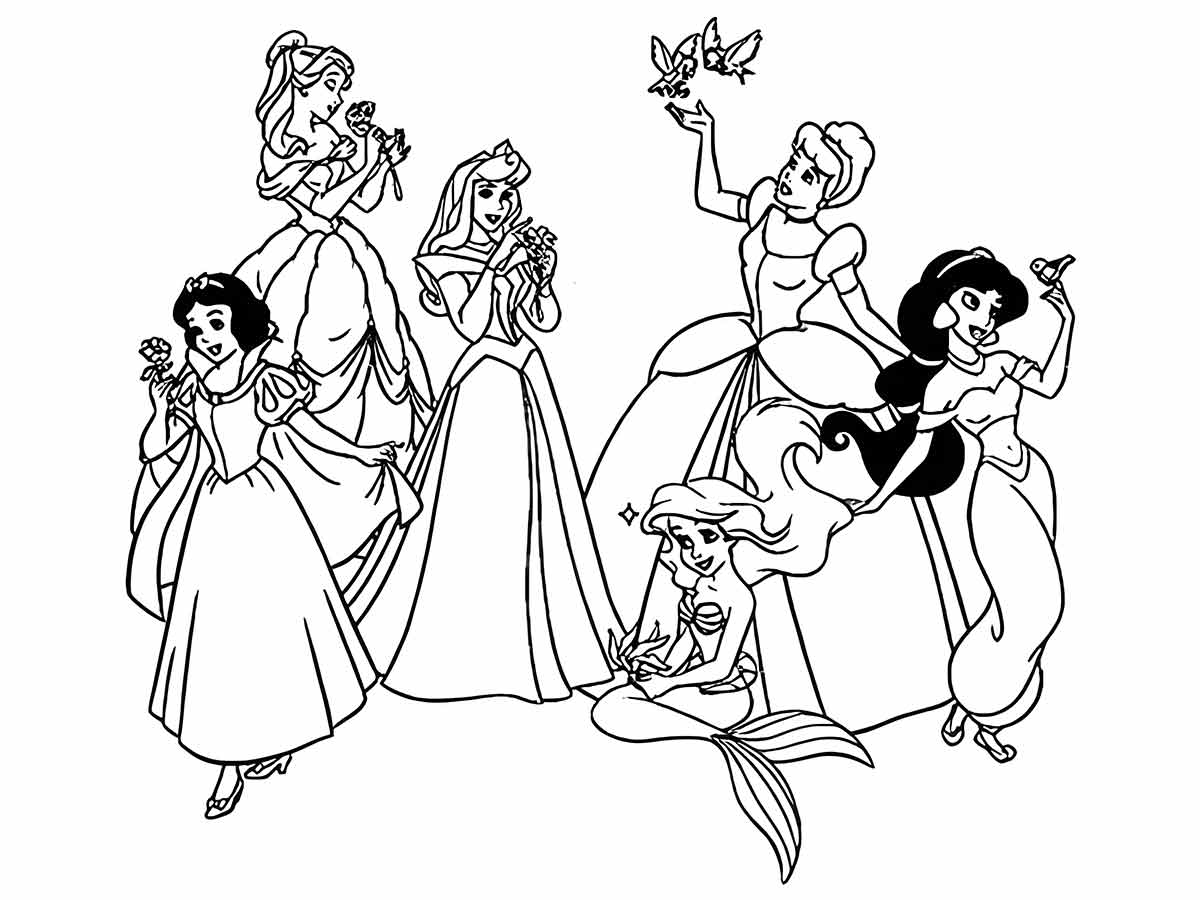 disney princesses to color 5