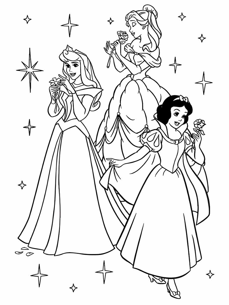 disney princesses to color