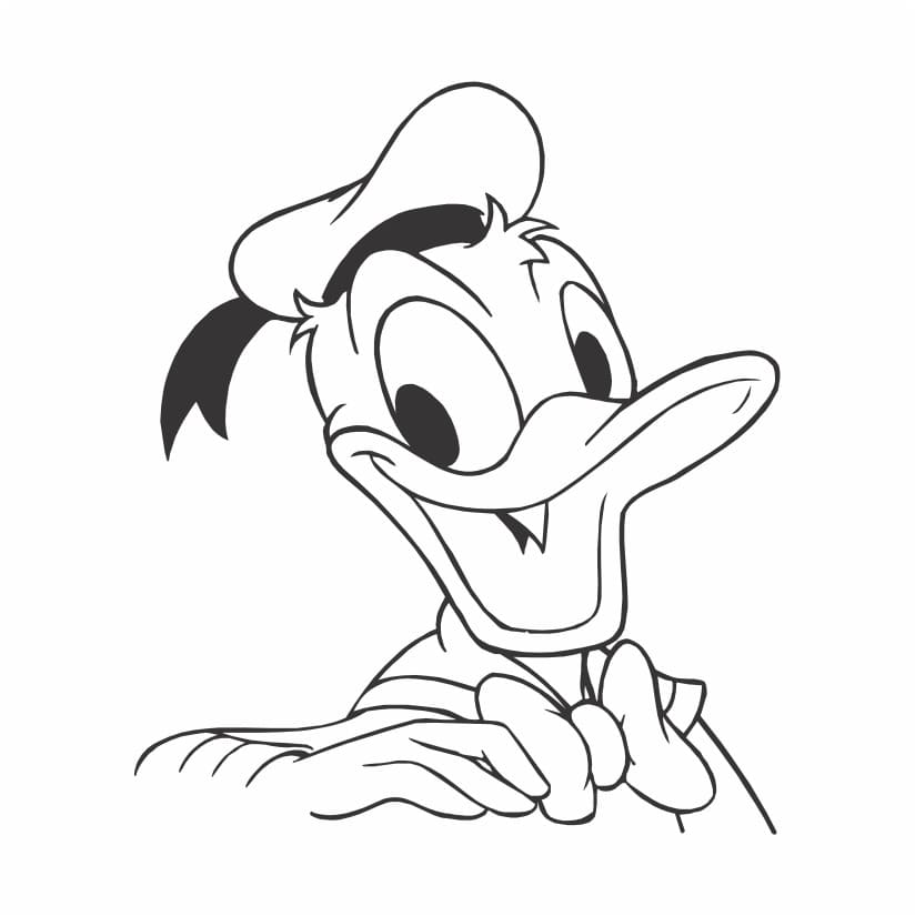 Donald Duck Coloring Page